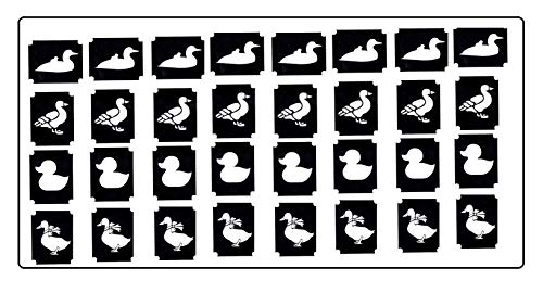 Birds Tattoo Stencil Collections (32 Tattoo Glitter Airbrush Stencil Duck)