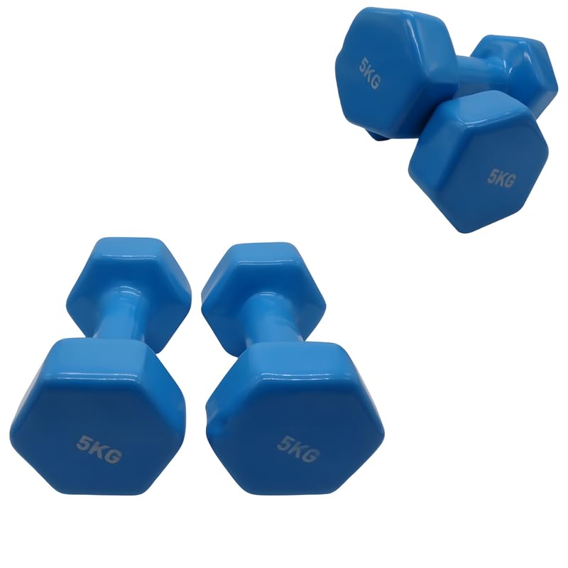 Gym Care Coated Neoprene Dumbbells 1 Pair (2 Pcs.) 5 kg Hexa Dumbbell for Home Gym Workout |Bouncer Dumbell Exercise Dambal Fitness Gym Dumbbell set men women (5 kg x 2)- 10 kg (B0CTF9P3XZ) Amazon Price History, Amazon Price Tracker