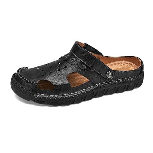 Men's Sport Sandals Adjustable Two Wear Clogs Slippers Breathable Quick Dry Swimming Pool Fisherman Beach Shoes Arch Support Garden Shoes