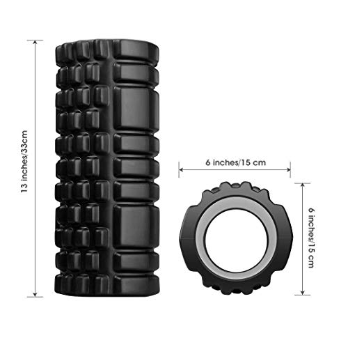 Image of Bodylastics 33cms Foam Roller for Deep Tissue Massage, Relief from Sore Muscles Pain, Pre & Post Exercise Fitness Workout Sessions