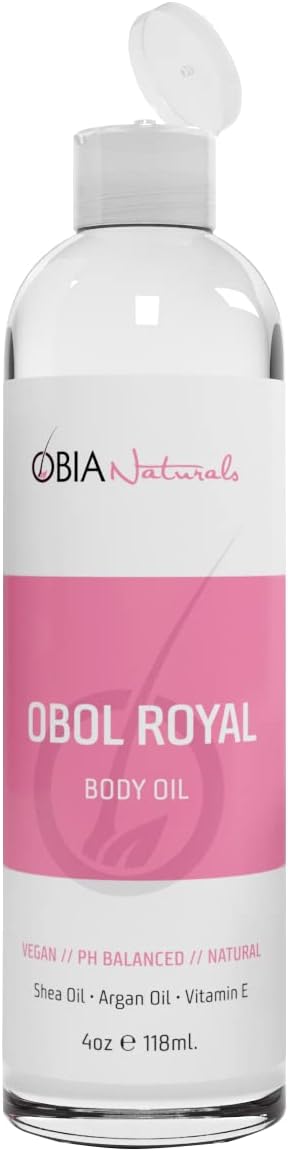 Obol Body Oil Hydrating Argan Oil Formula, Dry Skin Moisturizer & Hydrating Body Massage Oil, for Radiant & Healthy Looking Glow, Nourishing Bath Oil for Sheer Moisture, 4 fl. oz