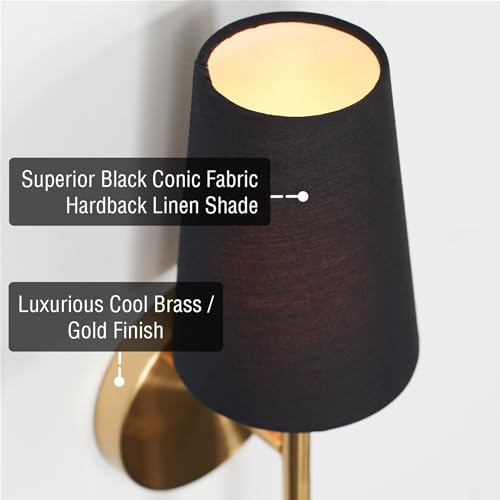 Image of Kira Home Torche II 15 inch Mid Century Modern Wall Sconce for Bathroom Vanity