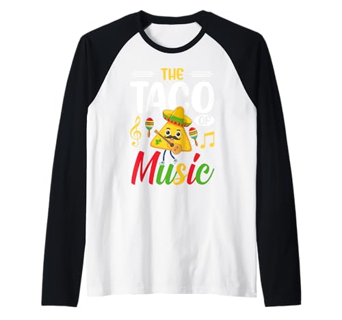 El taco de la música Camiseta Manga Raglan