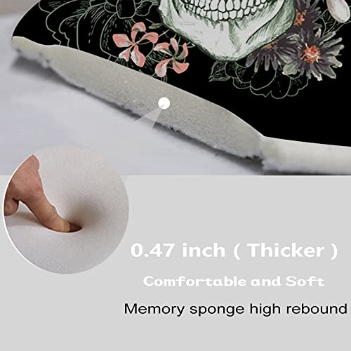 Badezimmerteppich-Set, 3-teilig, Memory-Schaum, rutschfest, saugfähig, U-förmige Kontur, Duschmatte, Samt, WC… – Bild 6