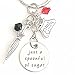 Hanalea Island Jewelry Co. Just a Spoonful of Sugar Mary Poppins Silver Charm Keychain Accessories Gift of Love and Joy | Merchandise for Women