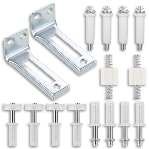 16 PCS Bi Folding Door Track Kit, Bifold Door Track Kits for 7/8" to 1" Tracks Closet Doors Hardware Thick Fold Door Replacement Parts Strong Bi Fold Doors Repair Set