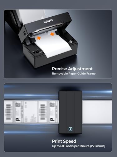 undefined MUNBYN Bluetooth Thermal Label Printer, 130B Wireless 4x6 Shipping Label Printer for Shipping Packages Small Business Office or Home, Compatible with iPhone Android iPad Windows macOS Chrome Etsy eBay の商品画像 5