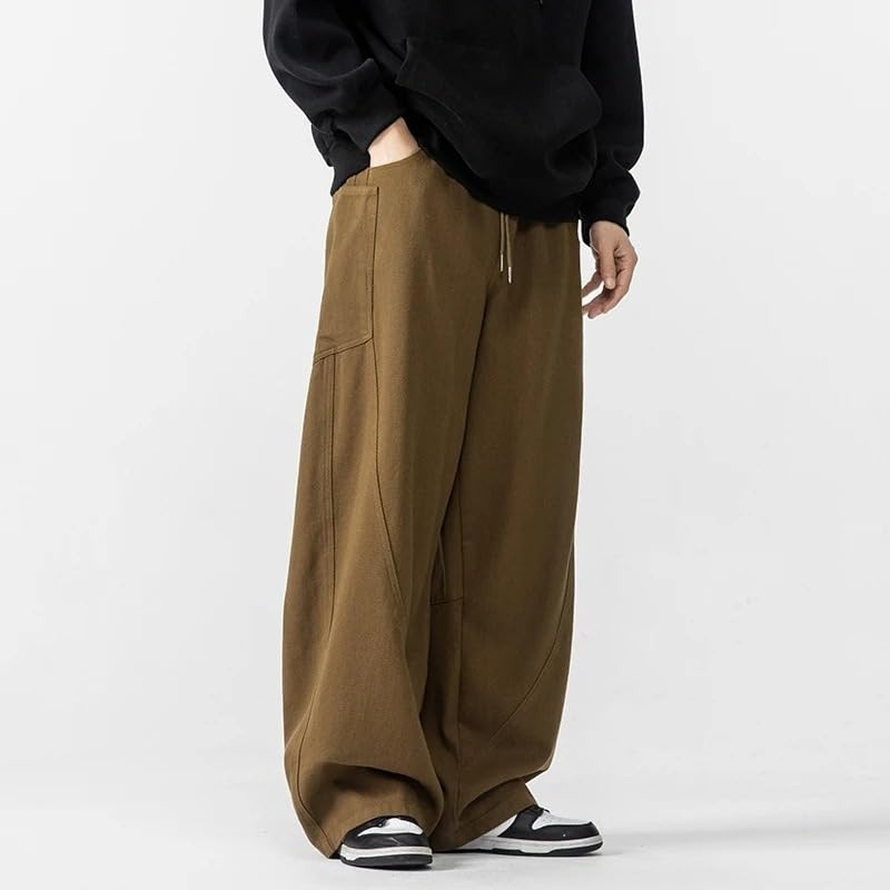 Autumn Men Harem Pants Wide-Leg Casual Harajuku Loose Cargo Pants Male Straight Streetwear Trousers4