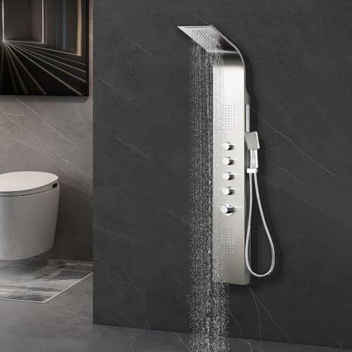 Probility Duschpaneel gebürstetem Edelstahl 304 mit Thermostat...