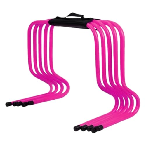 Vzck ミニハードル ハードル 5個セット トレーニング用品 取り外し可能で 持ち運びやすい スピード・敏捷性強化 体力トレーニング 軽量 持ち運び便利 サッカー テニス バスケットボールなどのトレーニング 俊敏性や瞬発力 初心者 練習器具 (高さ23c