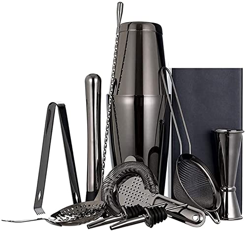 Cocktailshakerset Drinkmixer // 11-delige draagbare barmanset met 24oz Martini Shaker Bar Tool Set // 2 schenktuiten // Muddler // Jigger // Menglepe