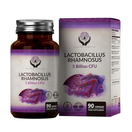 EN Lactobacillus Rhamnosus | 90 High Strength Rhamnosus Probiotic Capsules - 10 Billion CFU L-Rhamnosus Probiotics per Serving | Non-GMO, Gluten, Dairy & Allergen Free | Made in The UK