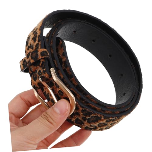NOLITOY Leopard Print Wide Belt for Women Adjustable Statement Girdle for Casual Formal Boho Outfits Versatile Fashion Accessory for Any Occasion3