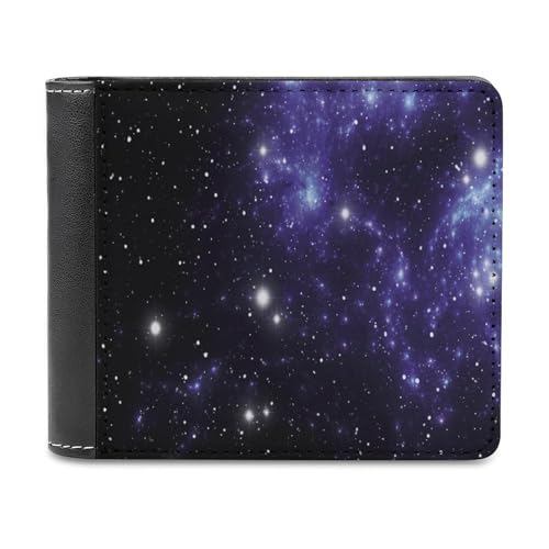 Galaxy In The Sky Fashion Bifold Wallets for Men Women Slim & Thin Credit Card Holder Wallet Purse