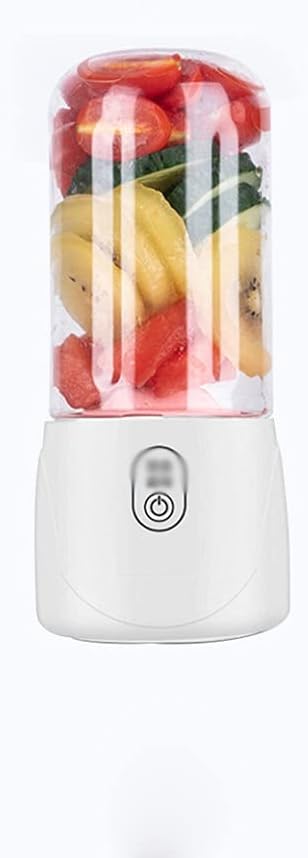 Mini Rechargeable Portable Electric Juicer Fruit Vegetable Mixer Ice Smoothie Maker Blender Machine Juicing Cup with Cover(E)