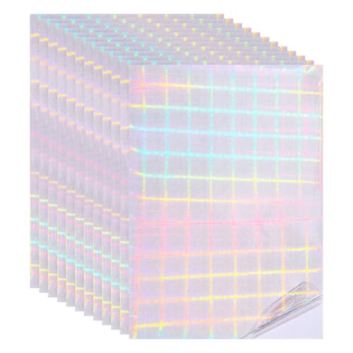 Papier autocollant holographique film stratifié vinyle transparent PATIKIL A4 motif pointillé