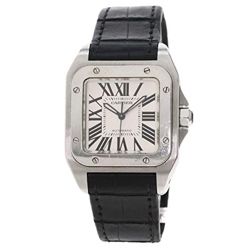 [カルティエ]サントス100 MM W20106X8 腕時計 ステンレススチール/革 メンズ (中古)