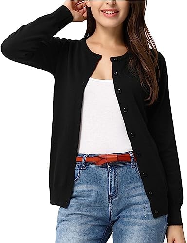 GRACE KARIN Womens Long Sleeve Knit Cardigan Sweaters Casual Dres...