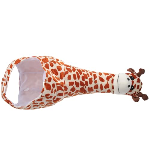 Chapeau girafe en peluche pour adulte, couvre-chef drôle en coton PP pour fête et cosplay