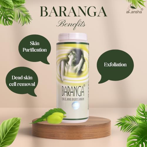 Image of AKANSHA Baranga Ayurvedic Face and Body Dust Scrubber (100g)