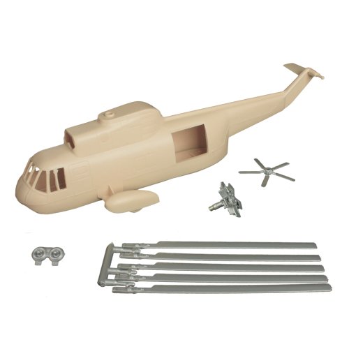 TimMee Plastic Army Men Helicopter Playset - Tan 26pc Made in USA