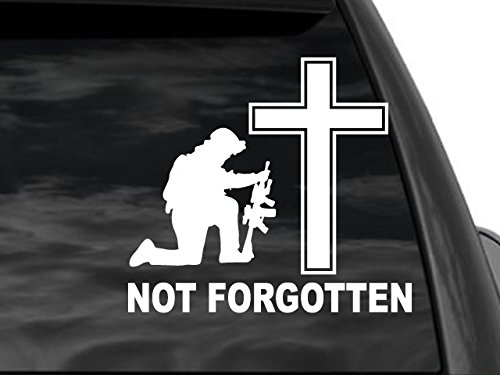FGD Not Forgotten Kneeling Soldier Window Decal