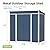 SUXXAN Metal Outdoor Storage Shed 6FT x 4FT, Steel Utility Tool Shed Storage House with Sliding Door, Metal Sheds Outdoor Storage for Backyard Garden Patio Lawn, Blue