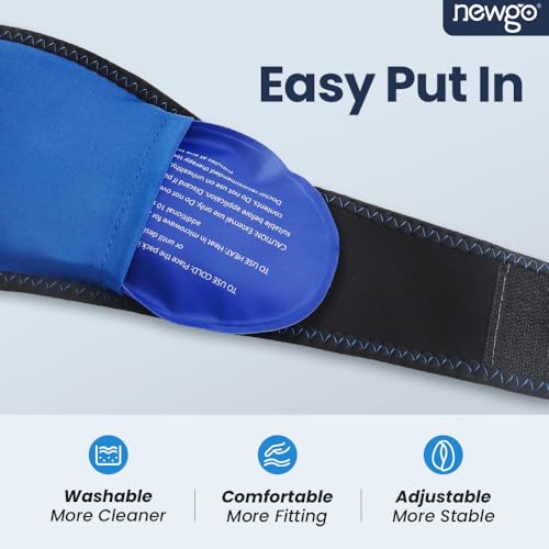 Image of NEWGO Wisdom Teeth Ice Pack Head Wrap for Face Oral Surgery, FSA Eligible, Jaw Ice Pack for Face with 4 Hot Cold Gel Pack for TMJ, Tooth Extraction, Tonsillectomy Recovery