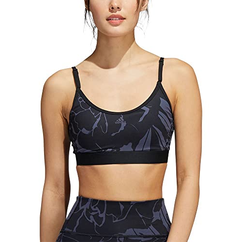 adidas Womens Training Flower Print Low Support Sports Bra Shadow Navy M A-C