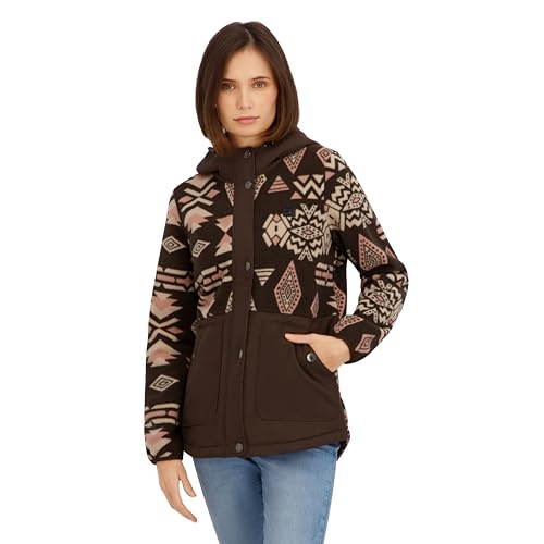 Billabong Jaqueta feminina de lĂŁ polar acolchoada de lĂŁ sherpa, Caramelo, P