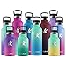 KollyKolla Trinkflasche Edelstahl - 500ml - Thermoskanne Auslaufsicher, Kohlensäure Geeignet, Wasserflasche BPA Frei - Thermosflasche für Kinder, Sport, Uni, Schule, Fitness, Outdoor - Zwei Deckel