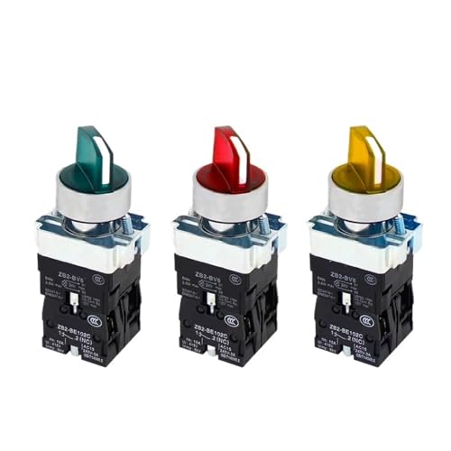 Bouton de sélection de position XB2-BE101C autobloquant 3 positions 2NO 220V