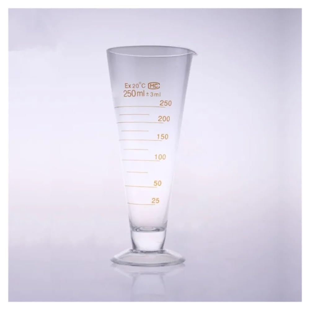 Labor 500ml Zylinder mit Skala Kegel Glas Messbecher Laborbedarf