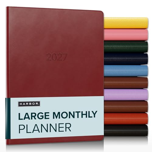 Harbor Large Monthly Planner 2026-2027 Cambridge Red