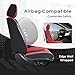 Coverado Car Seat Covers Full Set, Seat Covers for Cars, Front Seat Covers and Back Seat Cover Waterproof Leather Automotive Seat Cover, Universal Car Interior Protectors Cushion for Most Cars