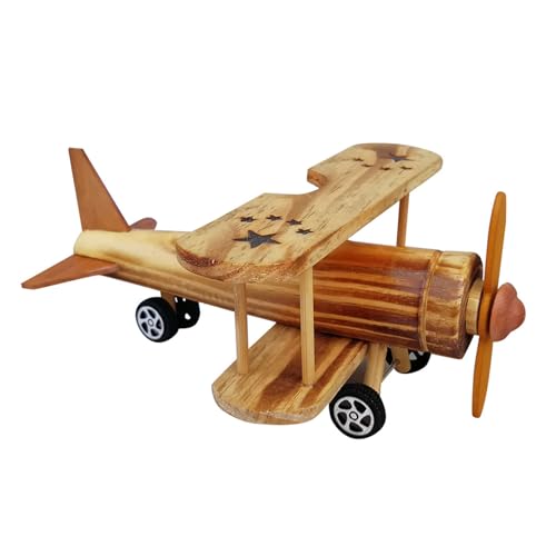 OATIPHO Modelo De Avión De Madera Decorativo Avión De Combate a Escala 7.1 Pulgadas Artesanía De Escritorio para Decoración Hogar Oficina Regalo