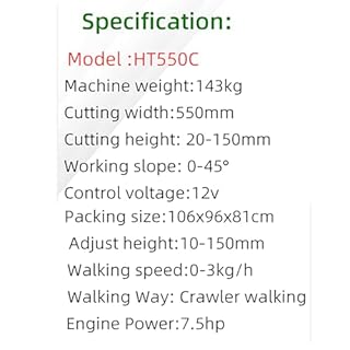 550mm Crawler Remote Control Lawn Mower With Snow Shovel | Gas-Electric Hybrid | 45° Slope Capability | Self Charging | 7.5hp Engine | Adjustable Deck