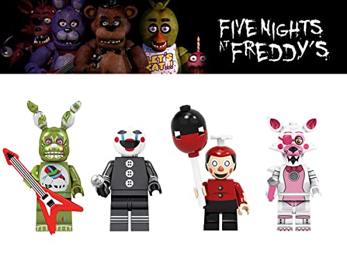 Wnnei 16Pcs Fnaf Action Figures Play, Bunny Fox Pirate Freddy,Assembled For Toys Dolls Gifts Cake Toppers, Gift For Boys And Girls, Colorful #TOP4