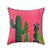 Good01 Housse de coussin Motif fleurs et cactus Décoration de la maison (#3)