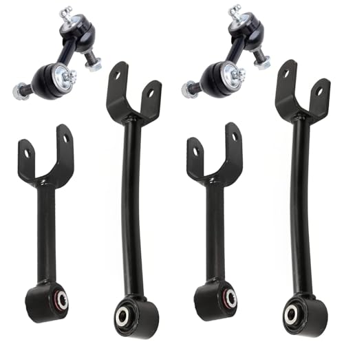 Image of Detroit Axle - Rear Suspension Control Arm Kit for 2011 2012 2013 2014 Chrysler 200 Dodge Avenger, 2 Upper Control Arms, 2 Lower Forward Control Arms, 2 Sway Bar Links Replacement