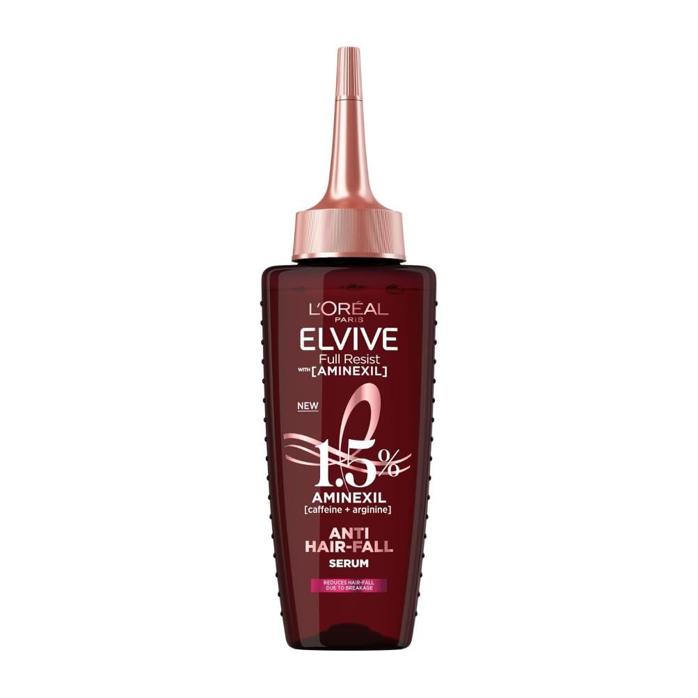 L'Oréal Paris Elvive Anti Hair Fall Serum, Strengthening Treatment For Brittle Hair, Reduces Hair Fall By 92%, Formulated With 15% Aminexil, Scalp Serum, 400 Ml