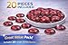 25mm Red Ruby H103 Flat Back Round Acrylic Rhinestones Plastic Circle Gems for Costume Making Cosplay Jewels Pro Grade Embelishments - 20 Pieces (Ruby)