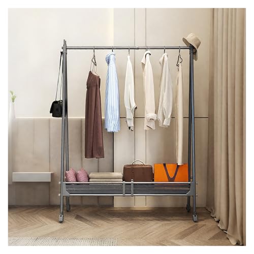 ZzERTE Plegable Burro Ropa Con Ruedas, Perchero Burro Extensible Con Carga Pesada, Metálico Portátil Perchero Colgador De Ropa Para Dormitorio Vestidor(80cm/31.5in)