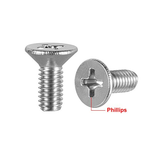 Uxcell A19062400UX0182 M4X10Mm Flat Head Machine Screws, Phillips Cross Screw thumb #2