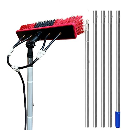 Brosse de nettoyage pour vitres à 4 sorties d'eau avec rallonge pour un lavage sans trace