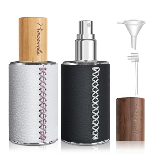2-Pack 20ml Leather-Covered Spray Bottles