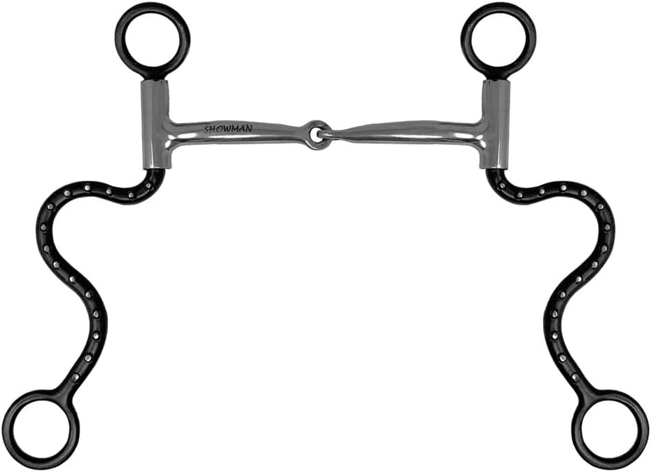 Showman S Curb Shank Smooth Snaffle Bit