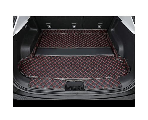 Tapis de Coffre Jaecoo J7 PHEV 2025 en Cuir Synthétique Noir et Rouge