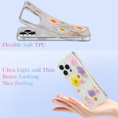Coque iPhone 14 Pro Max fleur séchée véritable artisanale - 4