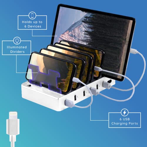 Hercules Tuff Charging Station for Multiple Devices 6 USB Fast Ports